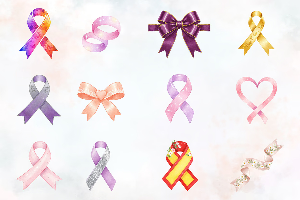 Mothers Day Ribbon Watercolor Png, an Illustration by RobertsArt (Photo 2 of 7)