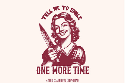 Tell Me to Smile PNG, Sarcastic Png, an Illustration by SharpMarketplace