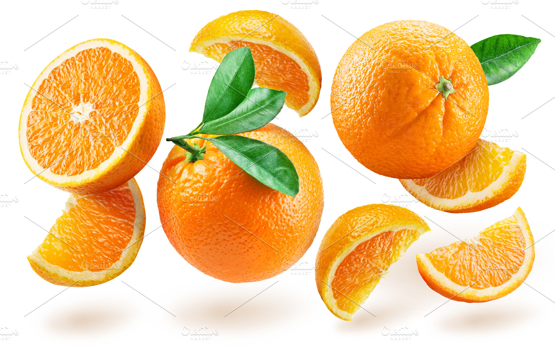 Orange fruits and slices, a Food & Drink Photo by Volff