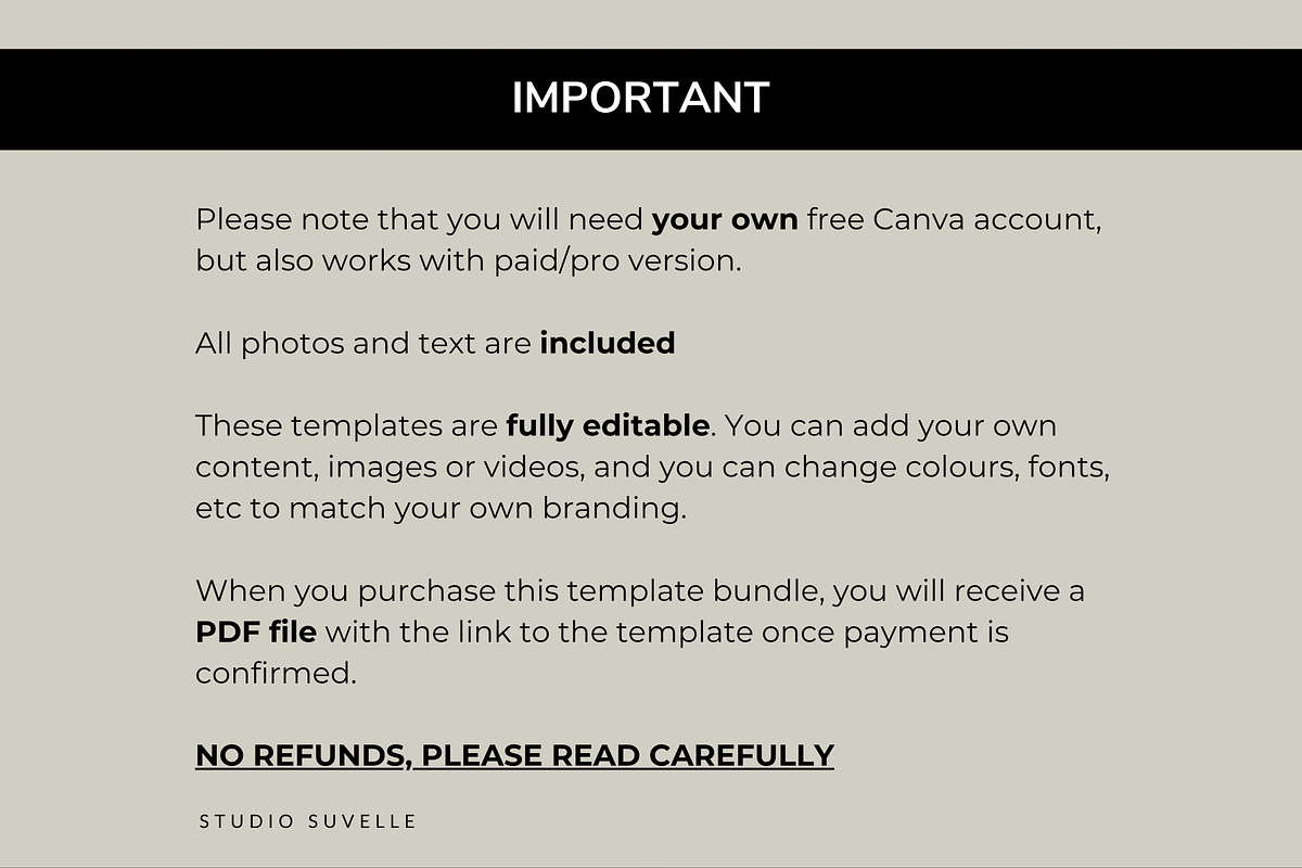 Studio Aesthetic Bundle Canva, a Social Media Template by Studio Suvelle (Photo 9 of 9)