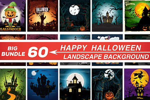 Halloween Landscape Background