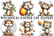 Whimsical Easter Cat Clipart, an Illustration by OK Design (Thumbnail 2 of 6)