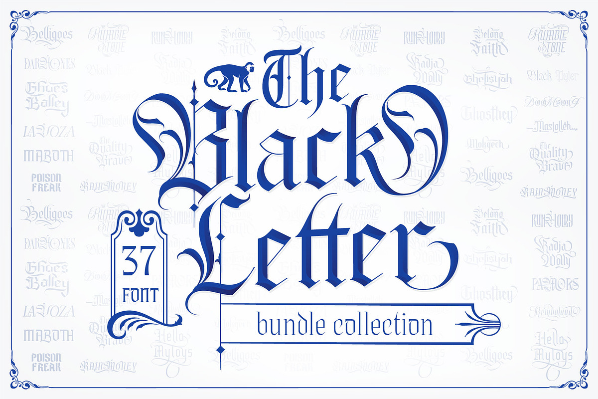 The Blackletter Bundle Alitdesign, a Blackletter Font by alit design (Photo 1 of 19)