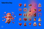 3D Valentine Day Clay Style, an Object Graphic by Pengedar Seni (Thumbnail 2 of 3)