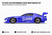 GT3 Race Car Performance Coupe Set, an Advertising Mockup by Halal Graphic Studio (Thumbnail 1 of 12)