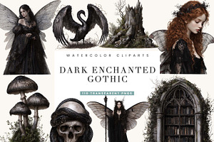 Watercolor Dark Enchanted Gothic