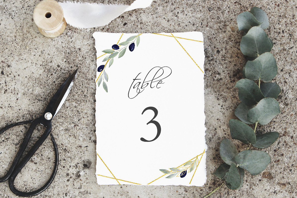 Greenery Wedding Invitation Suite, an Invitation Template by SunRayArtDesigns (Photo 6 of 14)