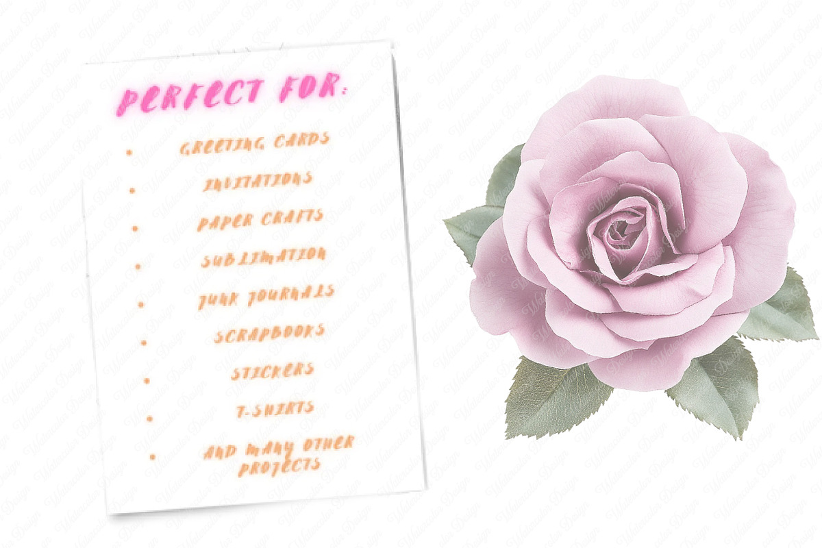 Watercolor Preppy Floral Clipart, an Illustration by Watercolor design (Photo 10 of 12)
