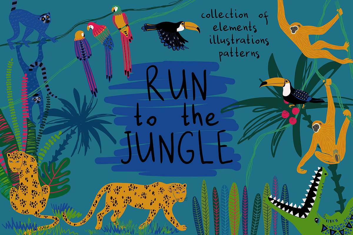 Run To The Jungle, an Animal Illustration by Annakniaz (Photo 1 of 11)