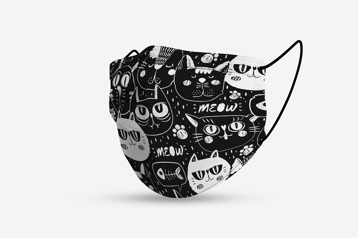 Face Mask Mock-up_03, a Mask Mockup by Mila (Photo 2 of 9)