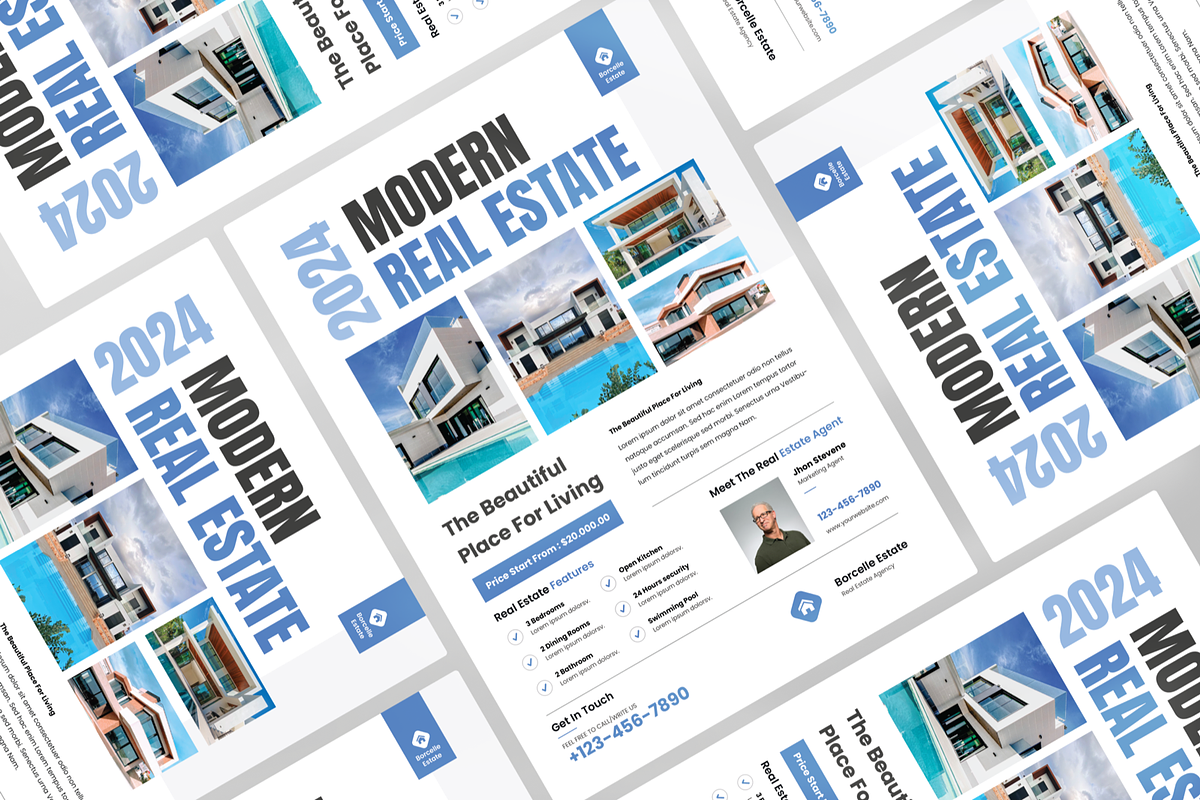Minimal Modern Real Estate Flyer, a Flyer Template by Annora Studio (Photo 3 of 5)