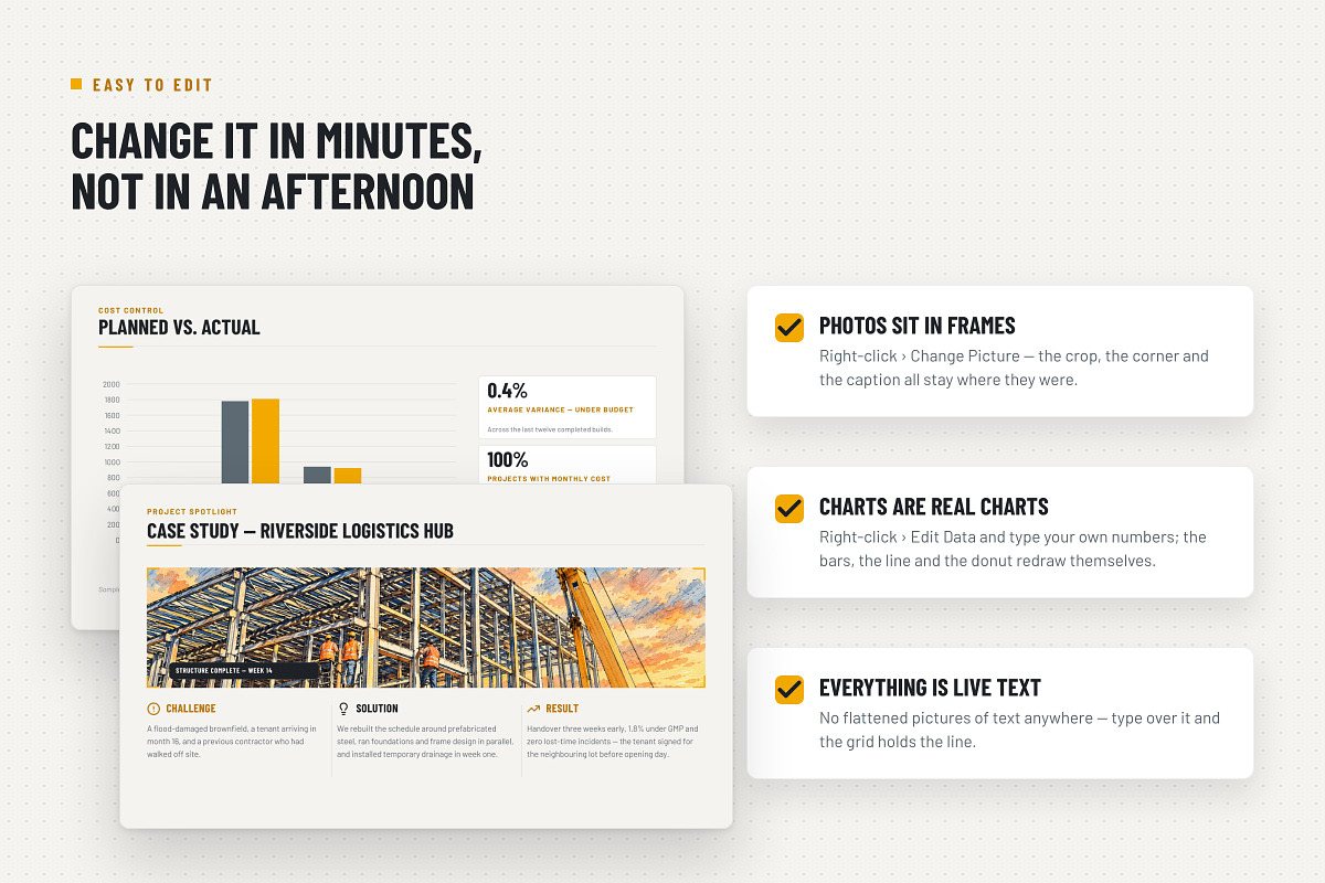 Construction PowerPoint Template, a Presentation Template by Deck Atelier (Photo 14 of 15)