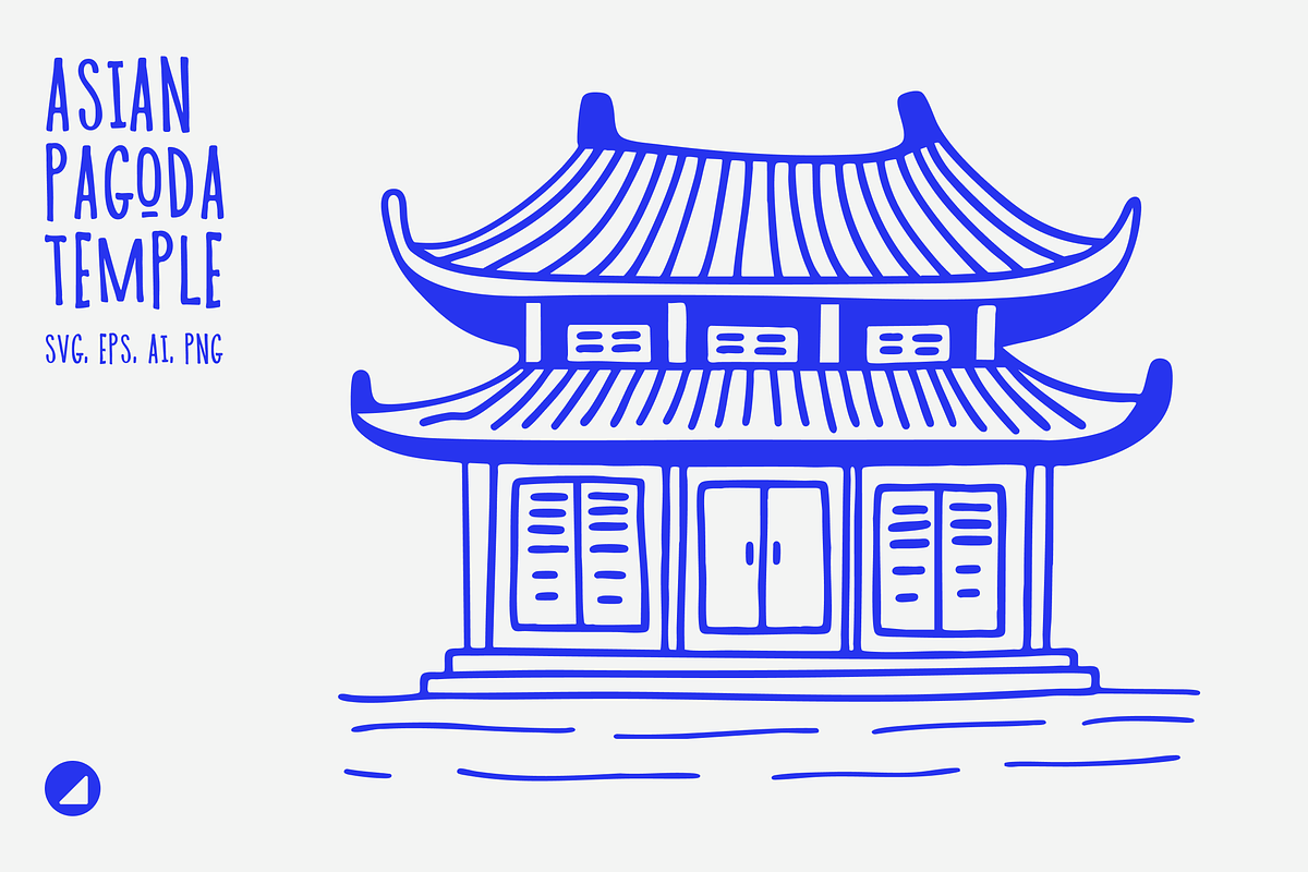 Asian Pagoda Temple Doodle, a Person Illustration by Danil Polshin