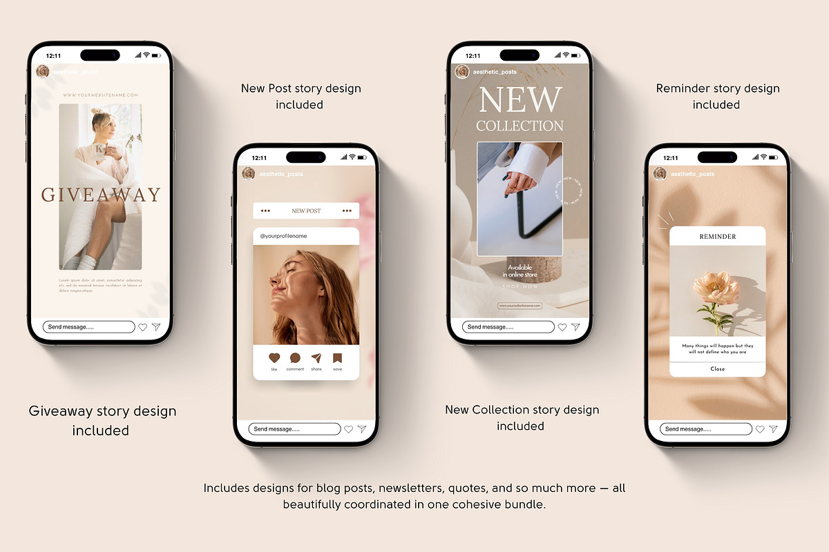 Minimal Instagram Post & Stories, a Social Media Template by nwdigitalstore (Photo 8 of 10)