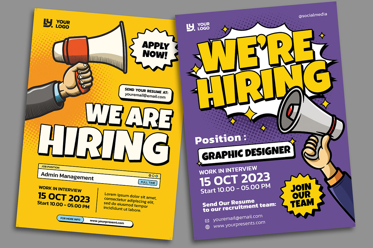 We're Hiring Flyer (16 Assets), a Flyer Template by Graptail (Photo 6 of 12)