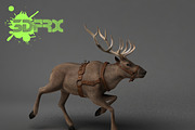 REINDEER (Rigged&Posed), an Animal 3D Model by 3DFRX (Thumbnail 1 of 6)