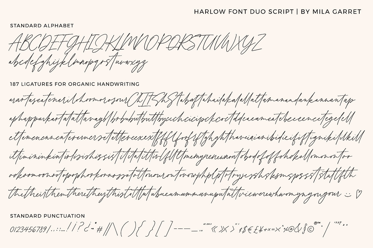 Harlow Serif Script Modern Font Duo, a Serif Font by Mila Garret (Photo 15 of 16)