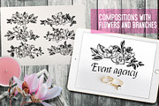 Magnolia in engraving style. Part 2, a Decorative Illustration by Alena Kaz (Thumbnail 5 of 5)