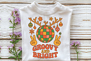 Groovy Christmas Disco Ball PNG, an Illustration by CraftArtStudio (Thumbnail 2 of 4)