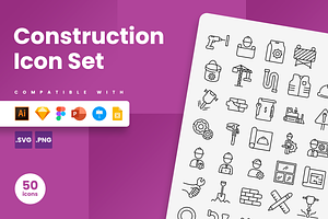 Construction Icons, an Outline Icon by Slidesmash