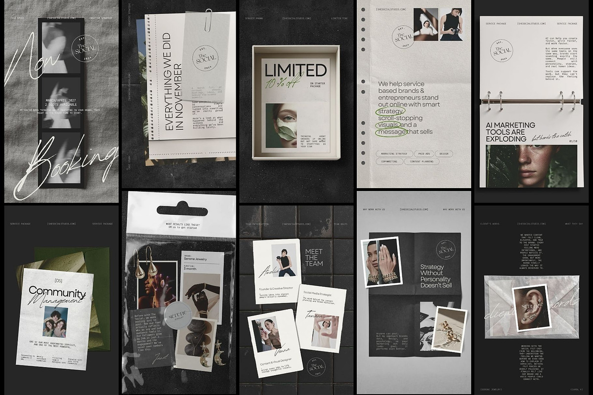 Dark Editorial Social Media Template, a Social Media Template by And Done Studio (Photo 4 of 8)