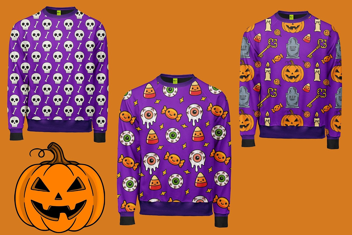 Halloween: Patterns & Clipart, a Seasonal Illustration by Elatedowl (Photo 9 of 14)