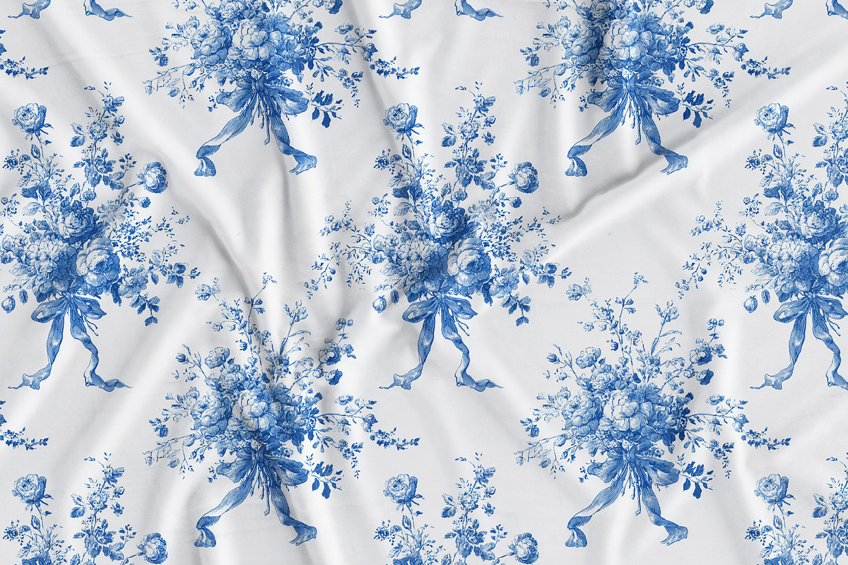 Toile Floral Seamless Patterns, a Pattern Graphic by Olya Creative (Photo 12 of 22)