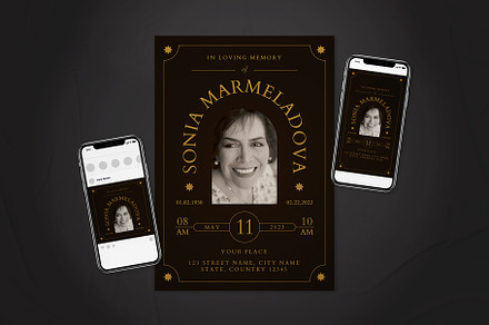 Funeral Program Flyer Set, a Flyer Template by The Good Store