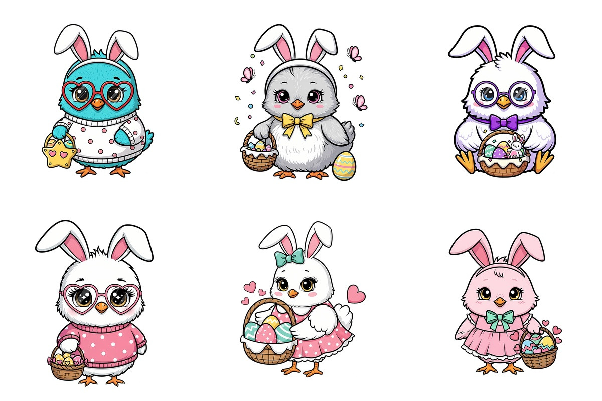 100 Kawaii Easter Chicks Transparent, an Object Graphic by XPERTDESIGNER (Photo 15 of 18)
