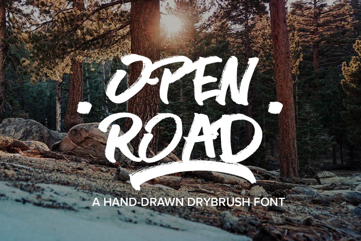 OPEN ROAD Brush Font