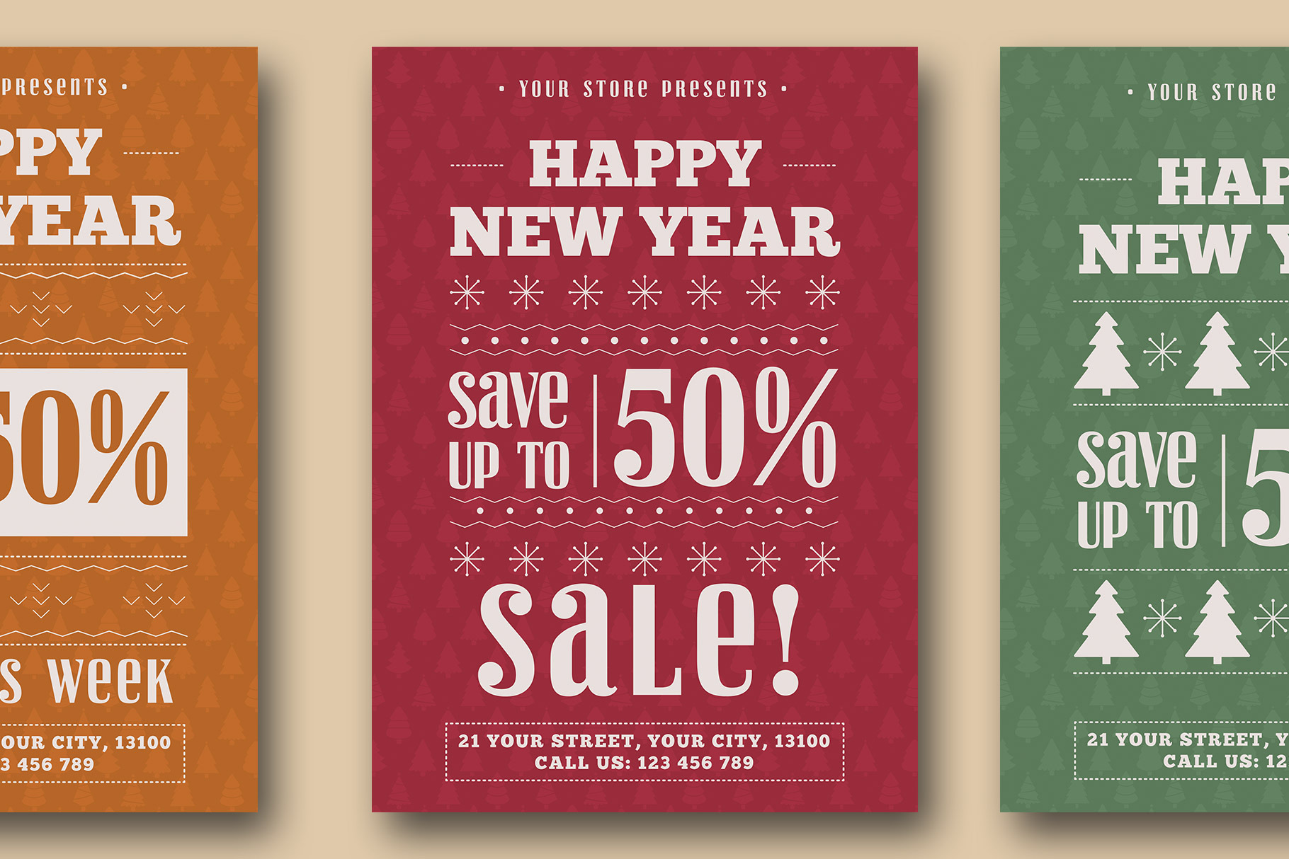 New Year Sale Flyer by Rafoz  Creative Market