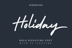 Holiday - Script Handwritten Font