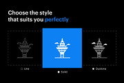 World Landmarks Icons, an Outline Icon by Brickclay (Thumbnail 5 of 8)