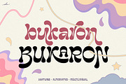Bukaron - Retro Display Font, a Font by Ekahermawan (Thumbnail 1 of 14)