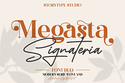 Megasta Signateria Font Duo Typeface, a Serif Font by Storytype Studio (Thumbnail 1 of 15)