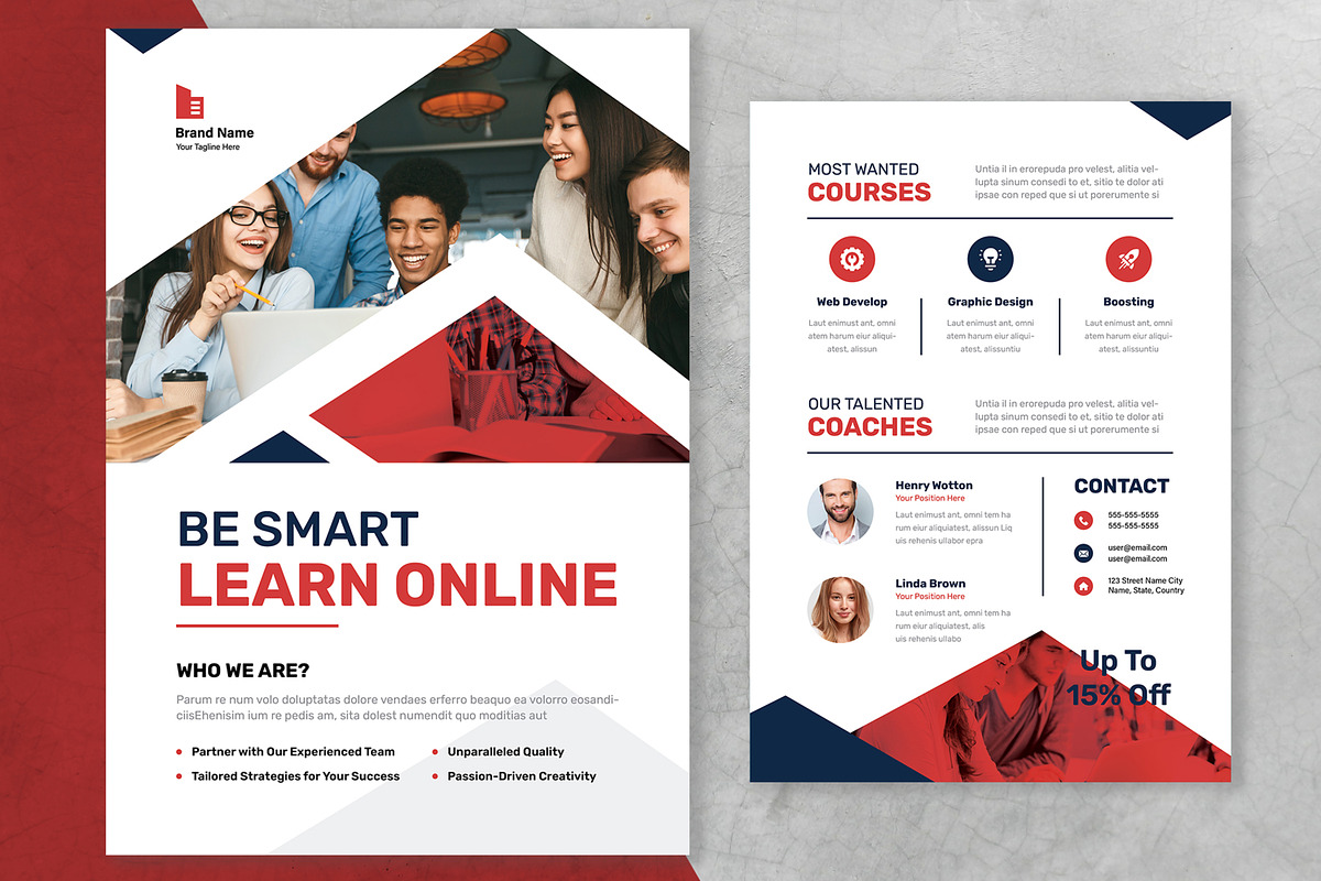 Online Course Educational Flyer, a Flyer Template by ContestDesign (Photo 1 of 3)