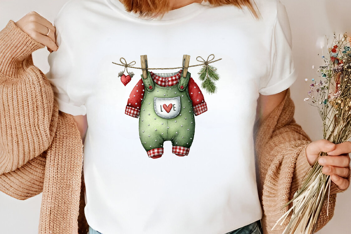 Christmas Baby Clothesline Clipart, an Illustration by Canvas Craft (Photo 5 of 7)