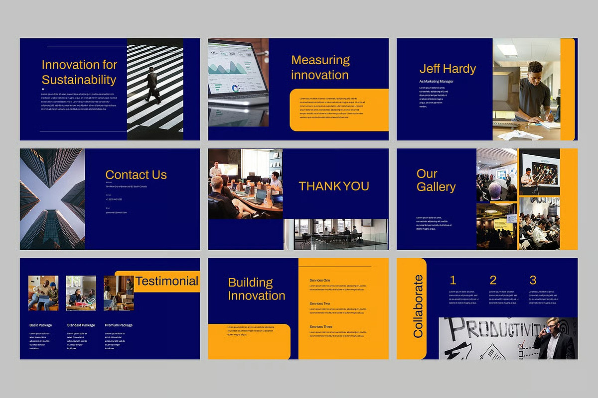 Dark Business Plan Keynote Templates, a Presentation Template by Fit-tee (Photo 2 of 4)