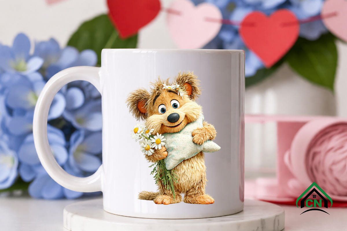 Whimsical Daisy Teddy Bear Clipart, a Seasonal Illustration by Craft Nest (Photo 9 of 12)