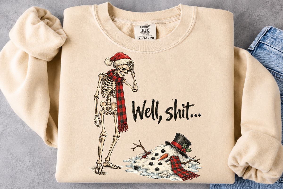 Well, Shit... Skeleton’s Christmas, a Seasonal Illustration by Craft Nest (Photo 5 of 6)