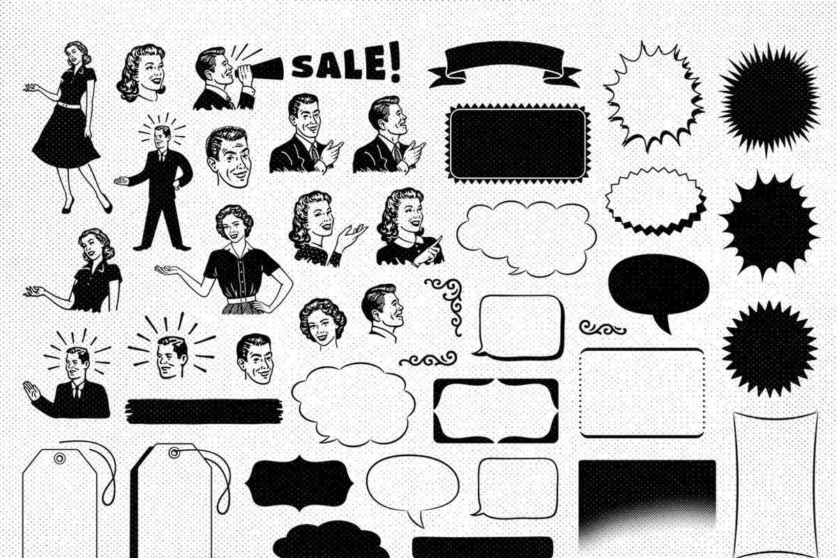 1950s Style Retro Ad Templates, a Templates & Theme by DISTRICT 62 STUDIO (Photo 3 of 6)