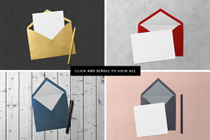 Greeting Card & Envelope Mockups