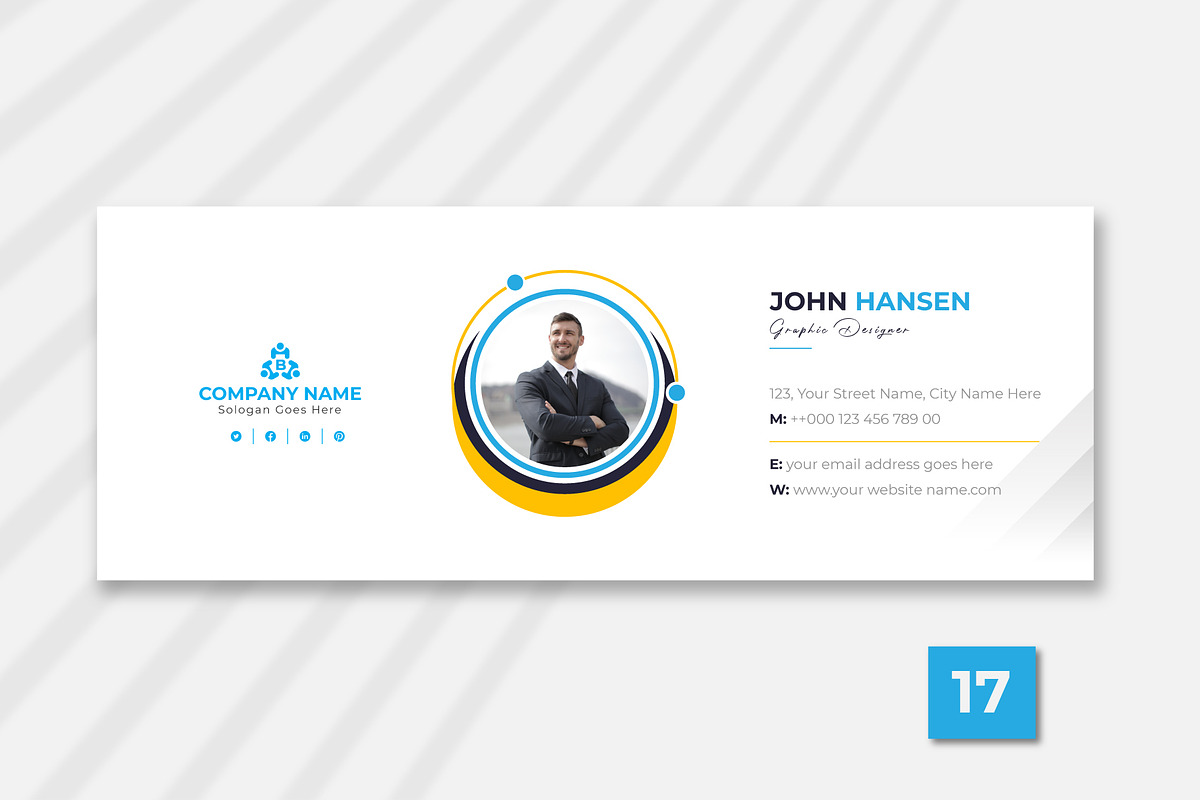 Modern Email Signature Template, a Templates & Theme by pixelcreatx (Photo 9 of 9)