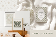 Sage Green Tiles Collection, a Decorative Illustration by Liliia Polos Illustration (Thumbnail 6 of 8)