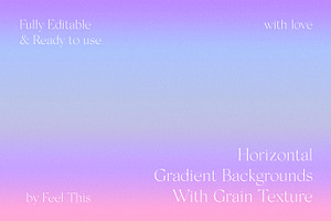 Horizontal Grainy Gradient Textures