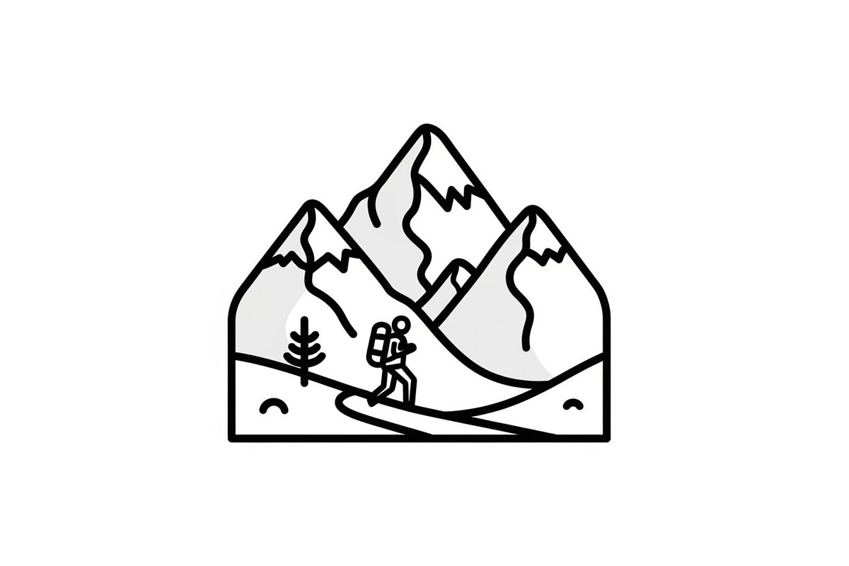 50 Mountain Landscape Silhouette Bun, an Illustration by Designer_Momina (Photo 45 of 51)
