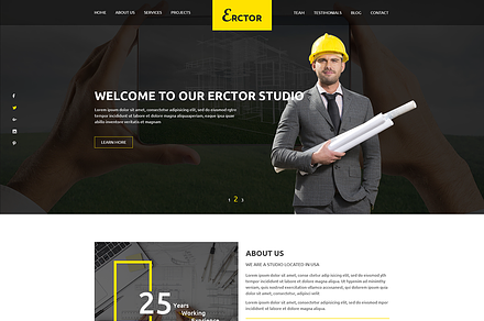Erctor – Architect HTML Template, a Bootstrap Template by HasThemes