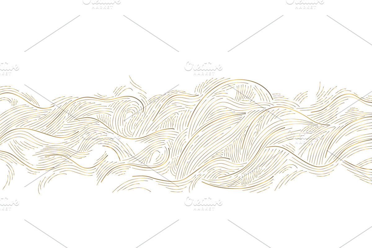Line Art Clouds and Waves, a Pattern Graphic by Marylia (Photo 10 of 28)