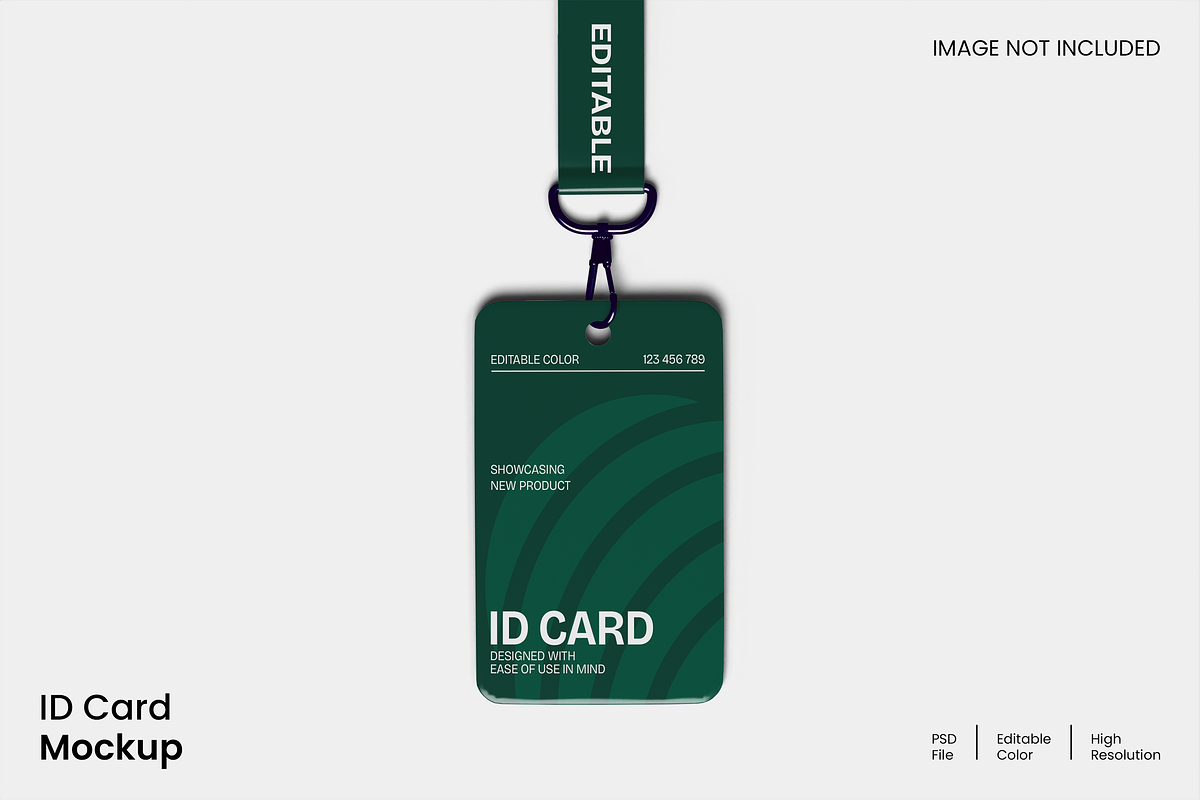 ID Card Mockup, a Merchandise Mockup by Unerispace