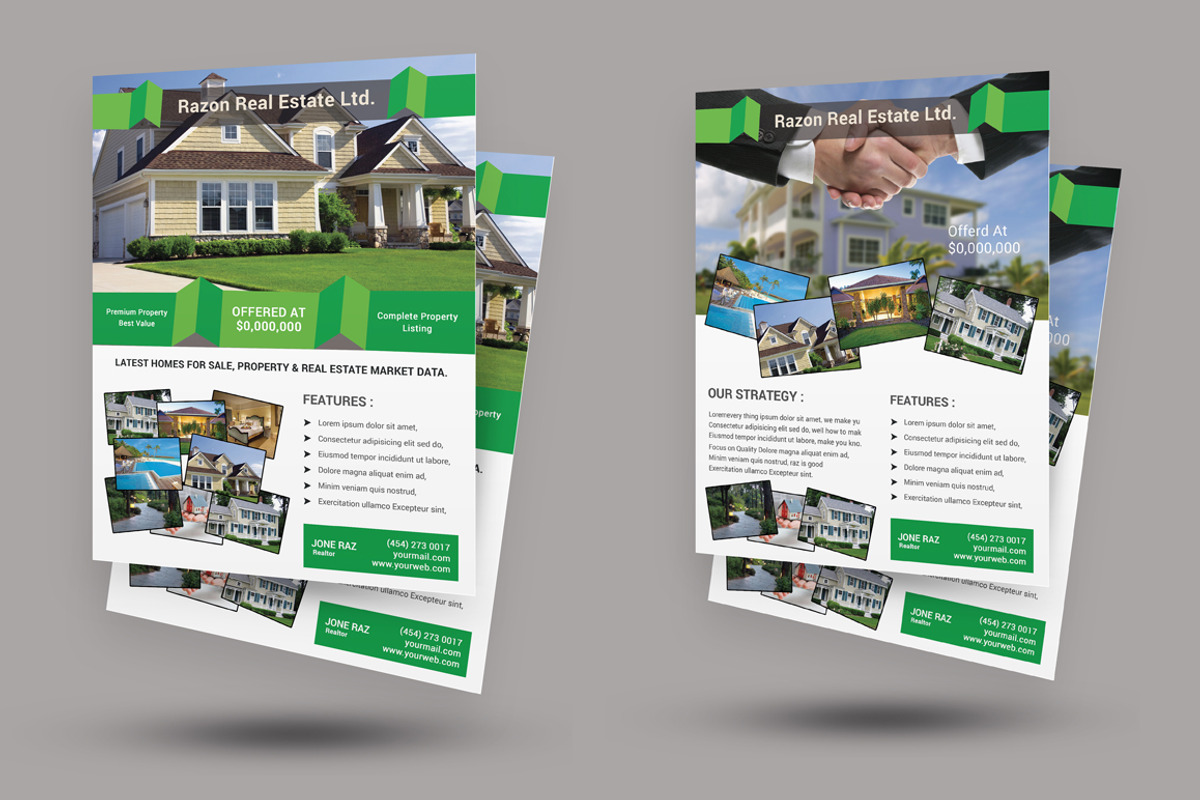 Real Estate Flyer Templates, a Flyer Template by DeviserWeb (Photo 1 of 3)